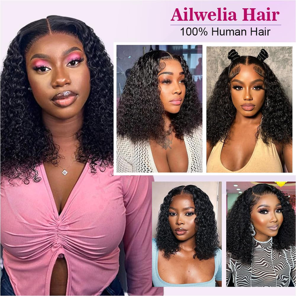 Ailwelia Curly Bob Wig soft silky curls ideal for daily wear.