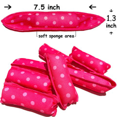 Aimin Hair Soft Curlers wrapped in long hair to create loose waves