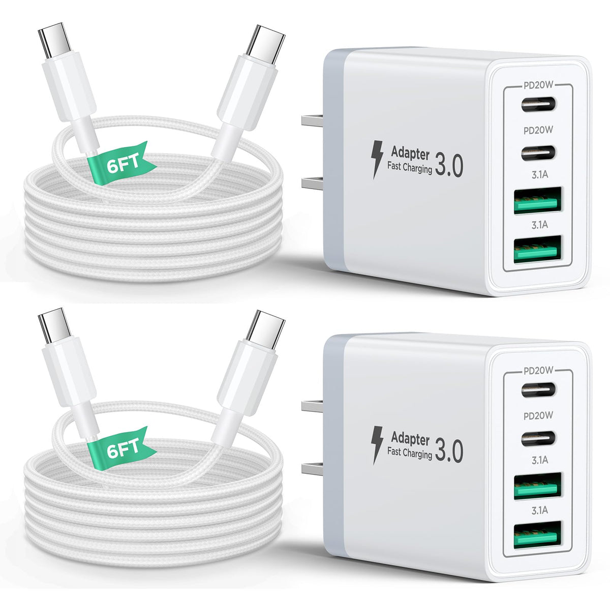 Aiminu 40W quad-port charger box: compact power hub for home charging