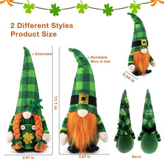 AinDen leprechaun gnomes plush duo adding playful charm to shelves.