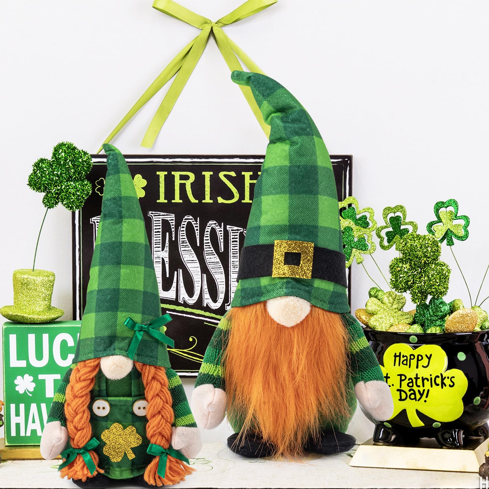 AinDen compact 9-inch gnomes suitable for mantels, beds, and desks.