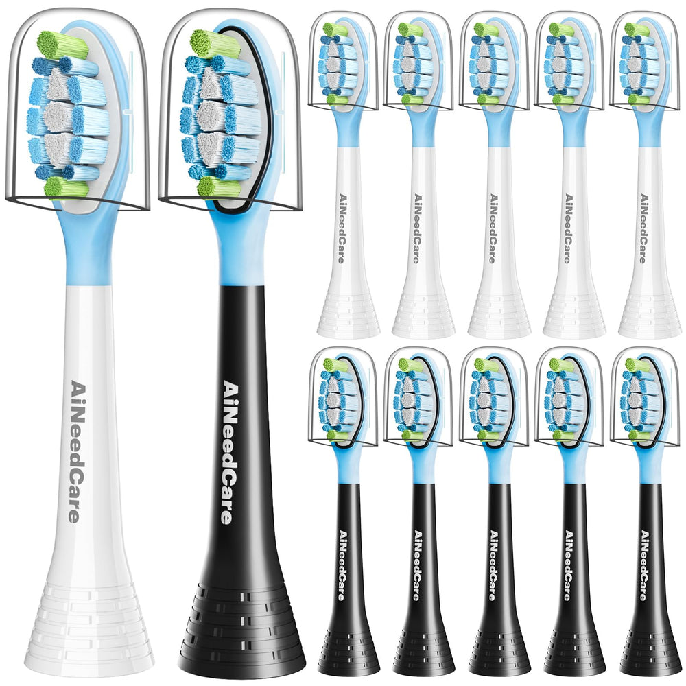 AiNeedCare Sonicare white replacement heads for Philips Sonicare, daily cleaning performance