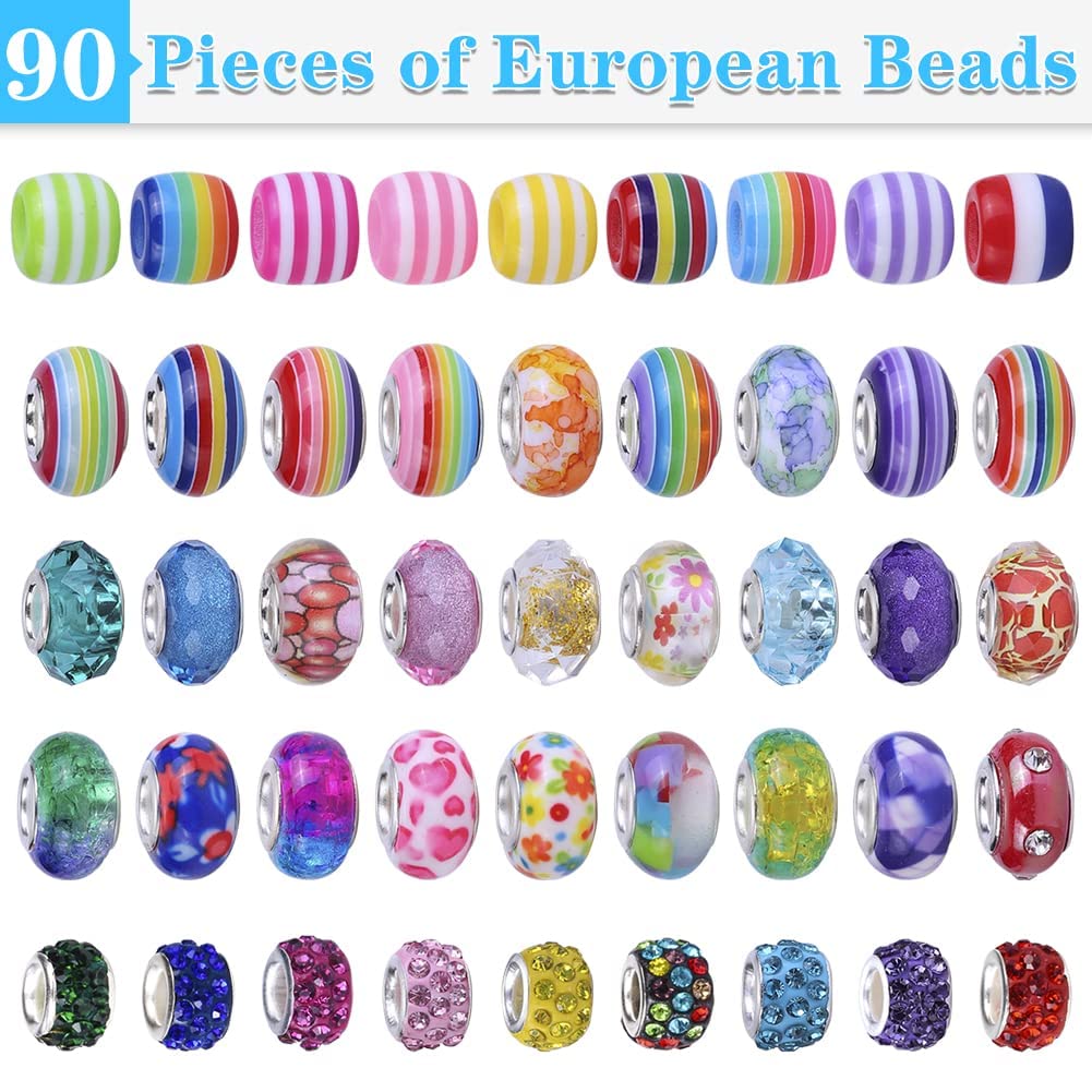 AIPRIDY 150-piece kit shows beads and charms for fun crafting