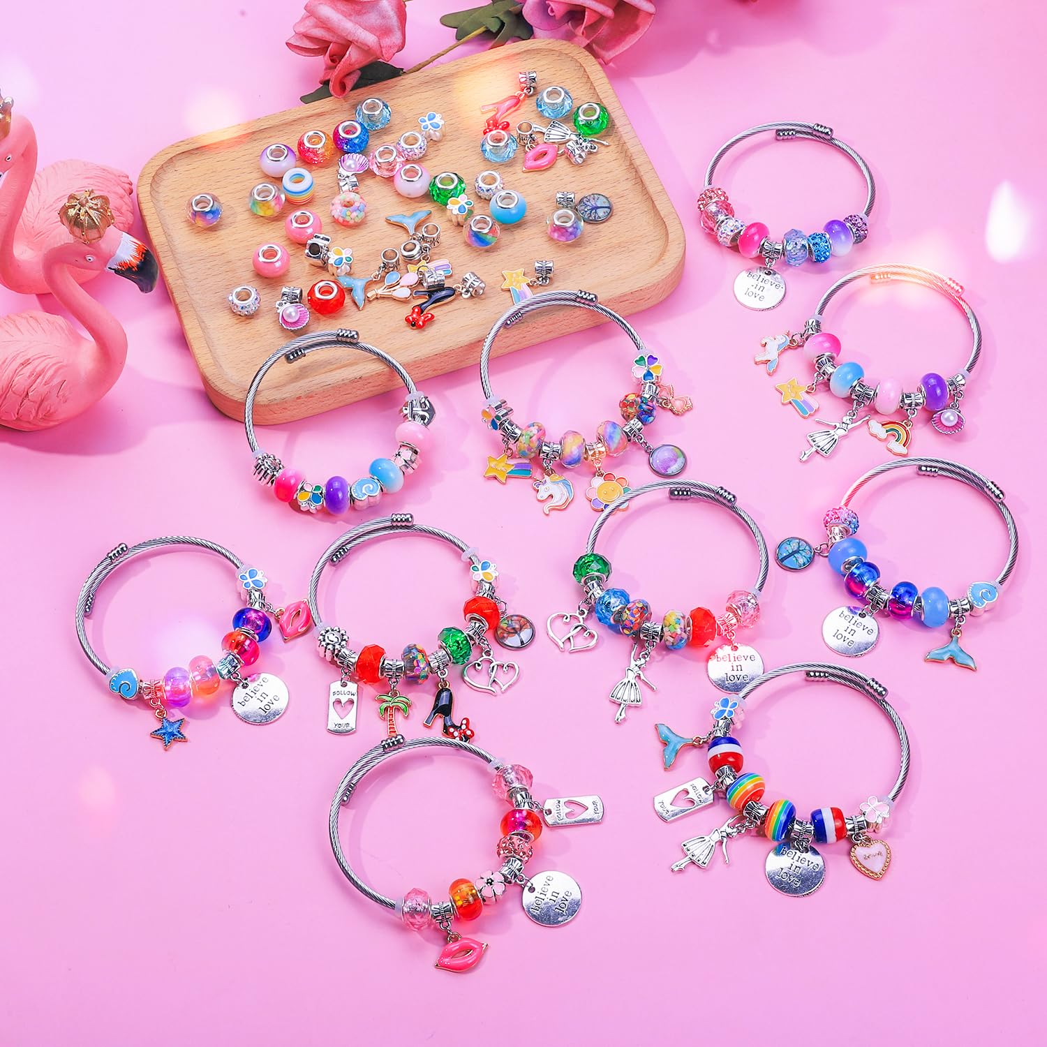 AIPRIDY DIY jewelry kit promotes imaginative play and craft skills.