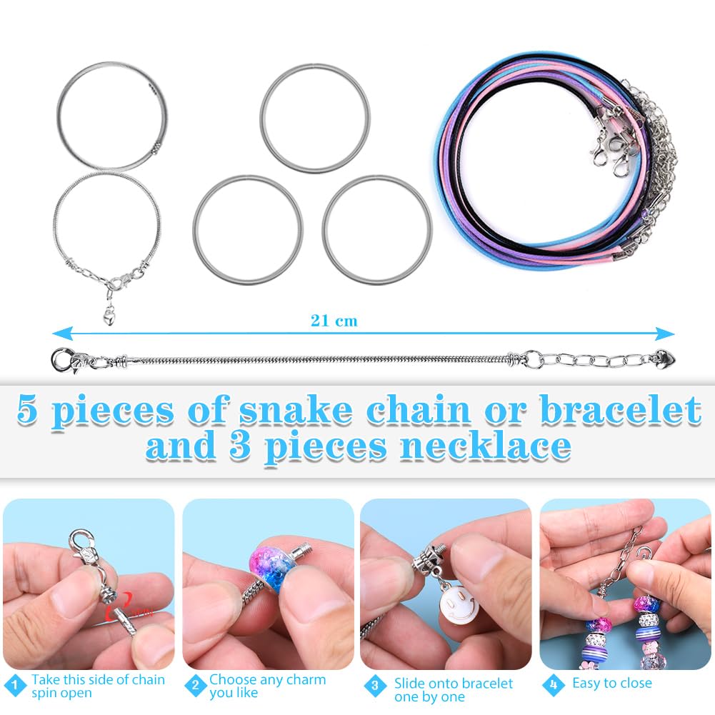 AIPRIDY European-style big-hole beads in bright hues