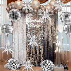 AIQINHU 22-inch star balloons in silver add festive sparkle.