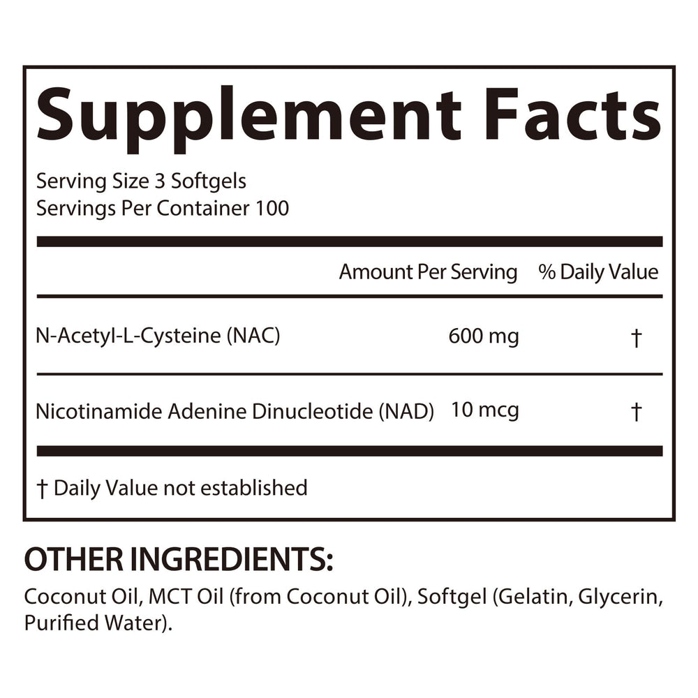 AIQIUSHA NAC supplement bottle side view highlighting ingredients