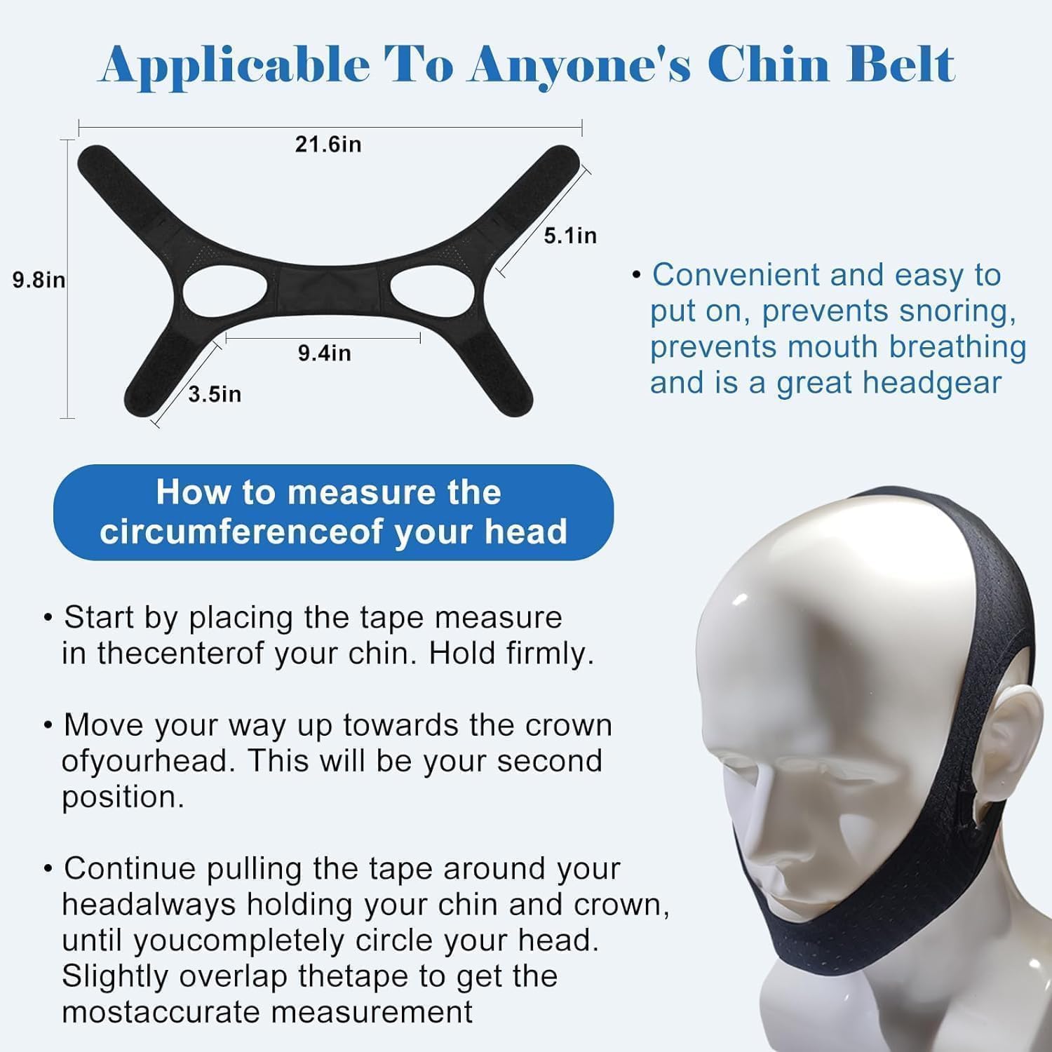 Air Blow chin strap night comfort suits both men and women.