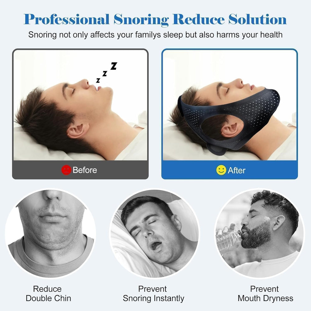 Air Blow snoring solution chin strap easy to adjust before bedtime.