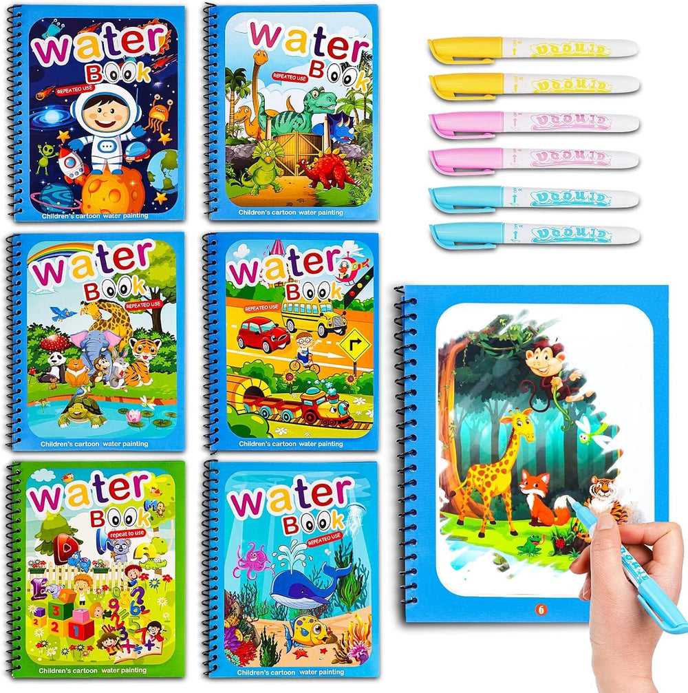 Air Blow water coloring book with dinosaurs for mess-free creative play.