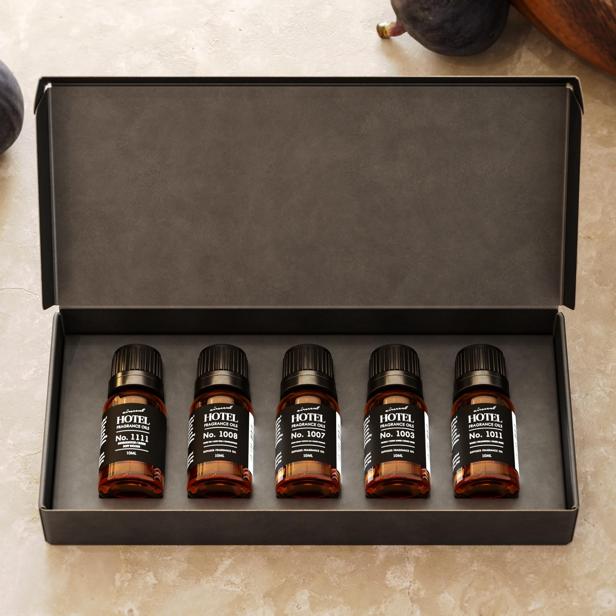 Air-Scent diffuser-oil glass bottle close-up highlights premium fragrance for diffusers.