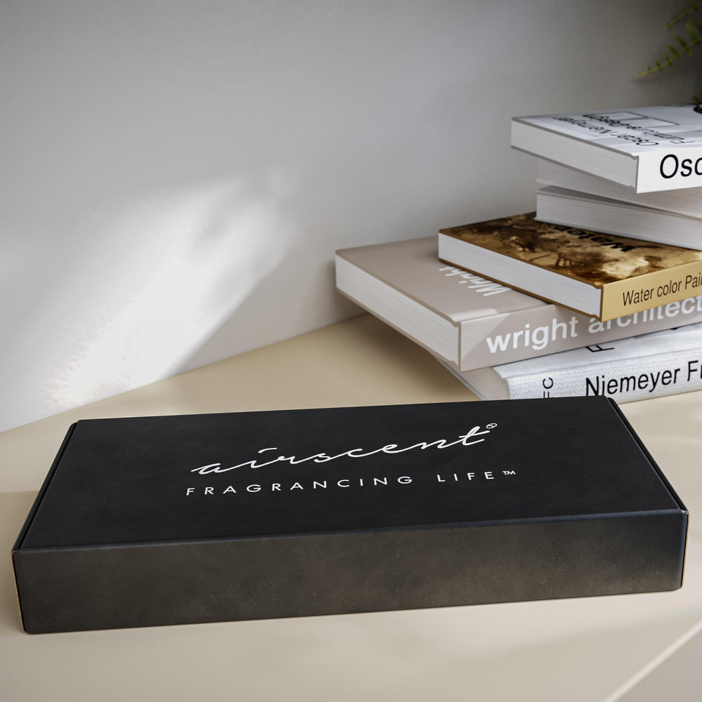 Air-Scent gift-box image signals premium hotel-inspired scents as a gift.