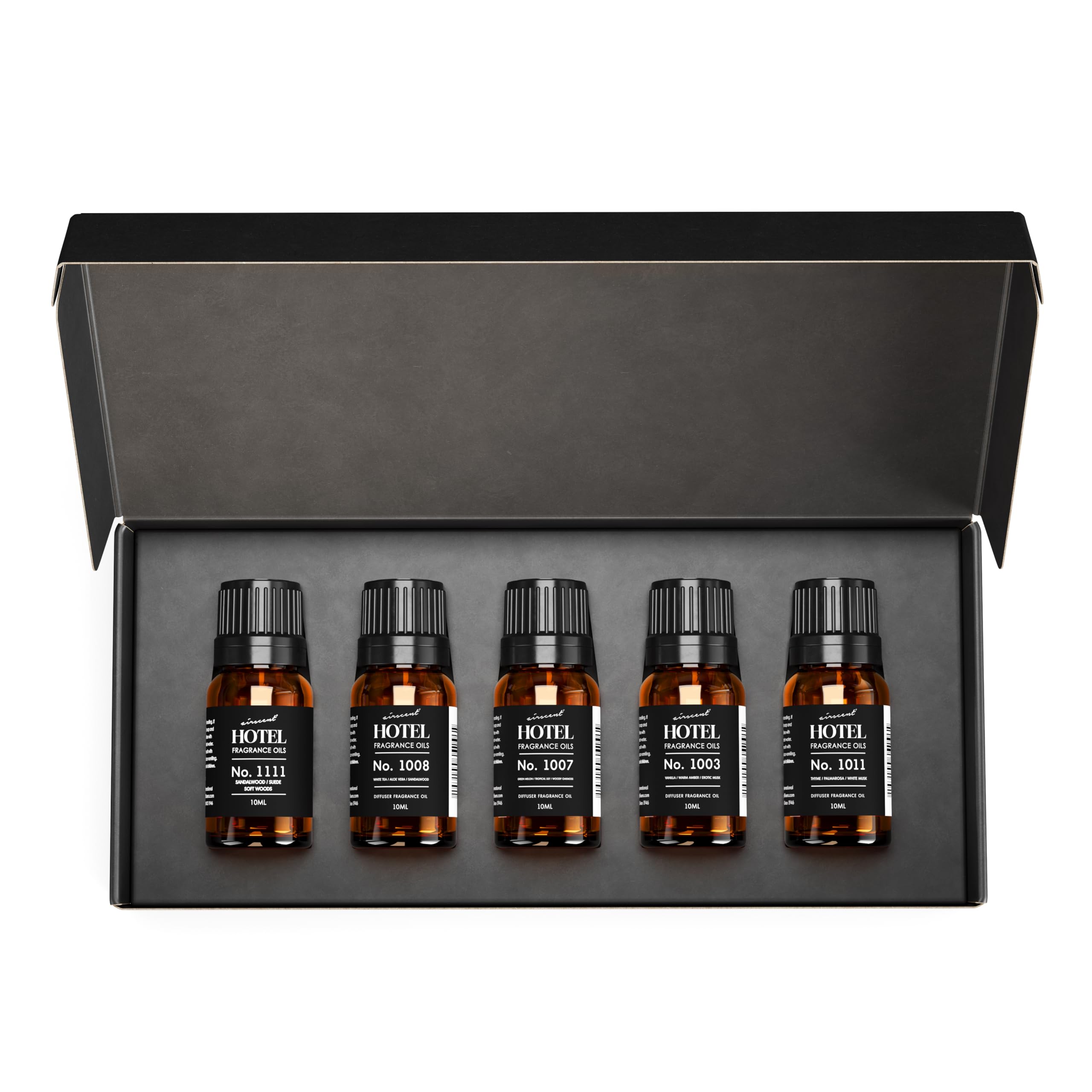 Air-Scent My Way bottle in gift set enhances home ambiance with luxury hotel notes.