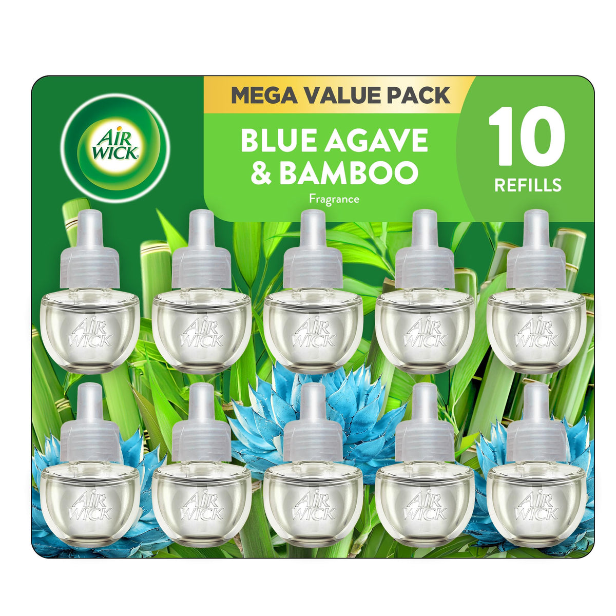 Air Wick Blue Agave and Bamboo refill for plug-in diffusers delivering continuous fragrance