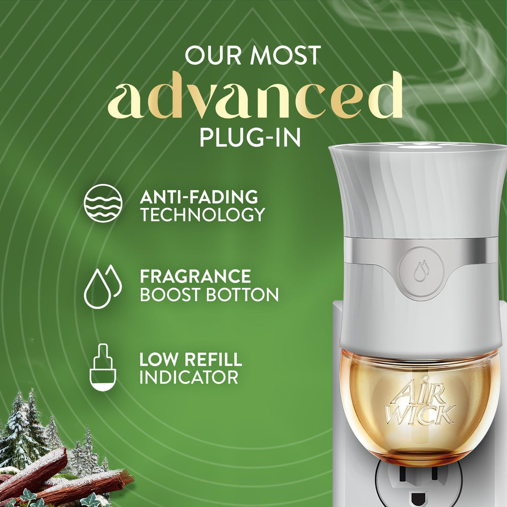 Air Wick diffusion demonstration showing 360-degree scent spread in a room