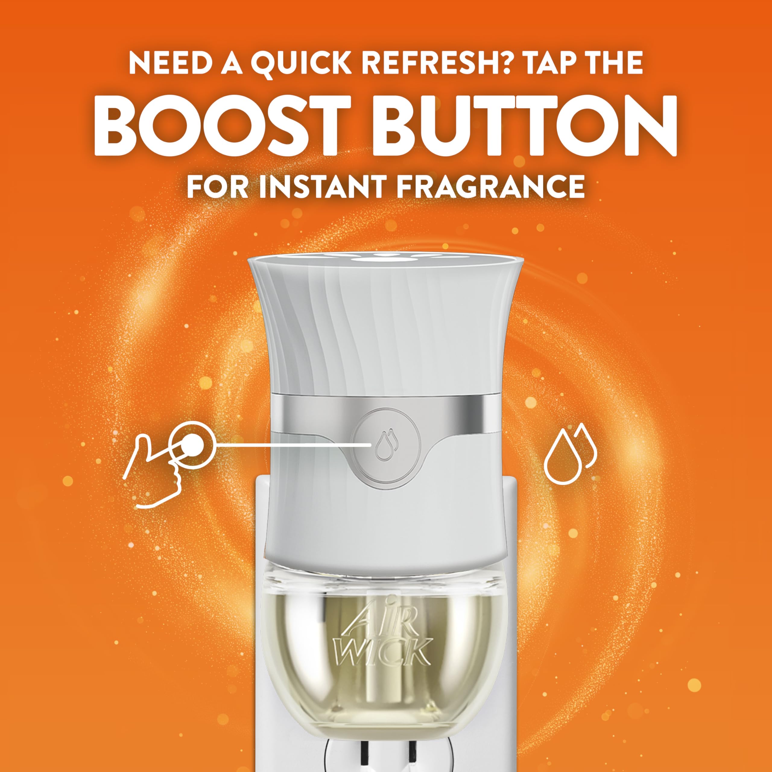 Air Wick ambient fragrance dispersion through a room for consistency.