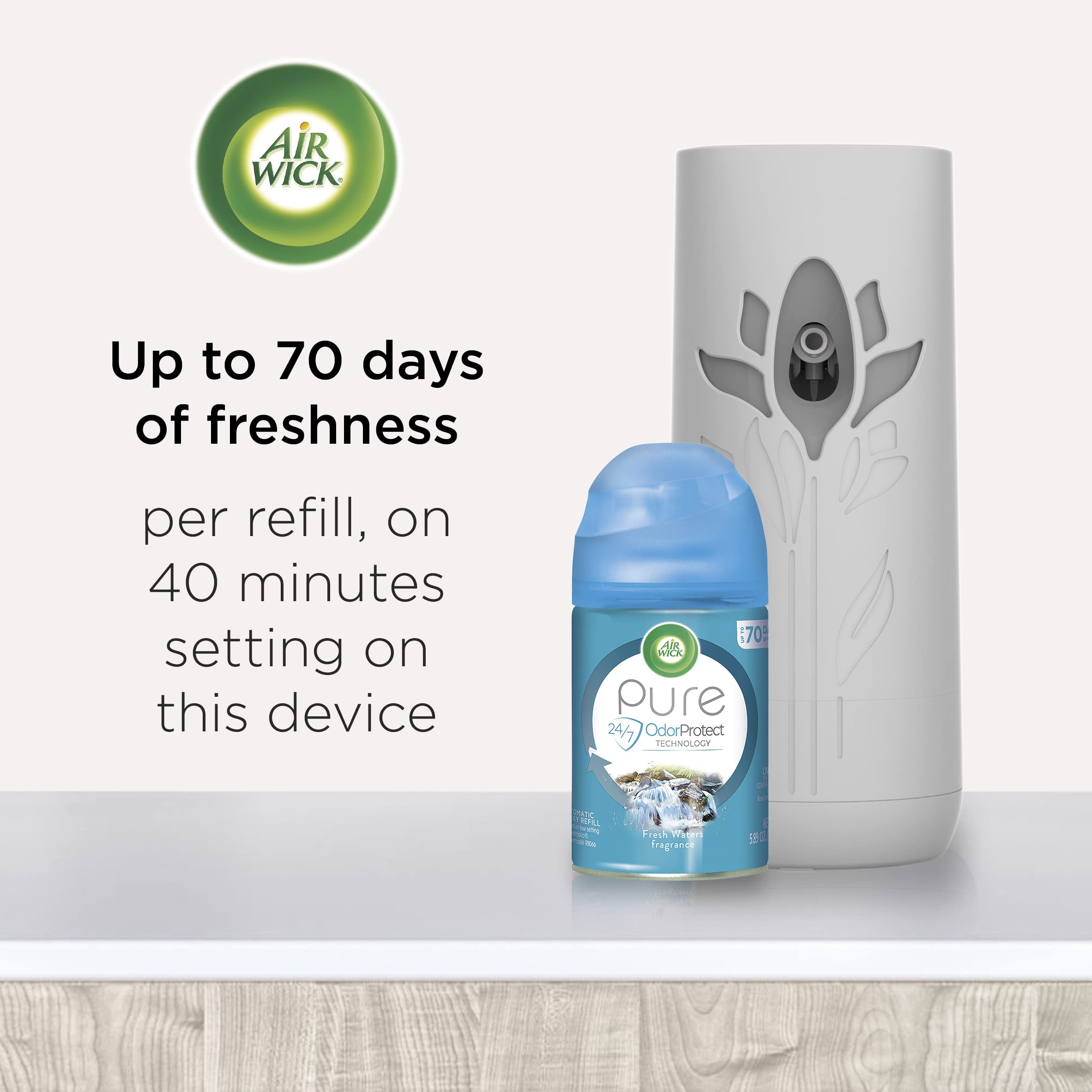 Air Wick OdorProtect technology helps curb odors around the clock