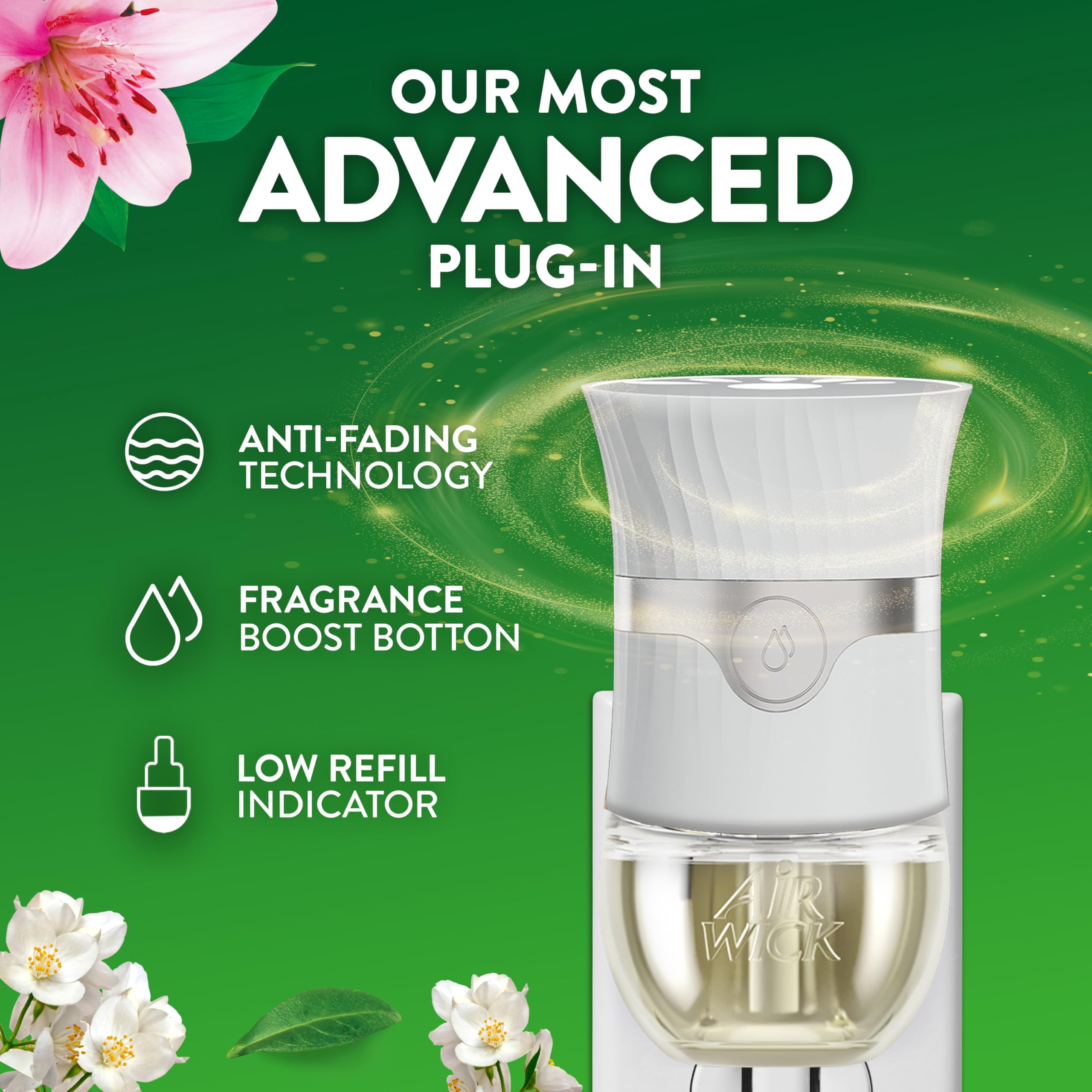 Air Wick plug-in diffuser ready setup Morning Lily scent