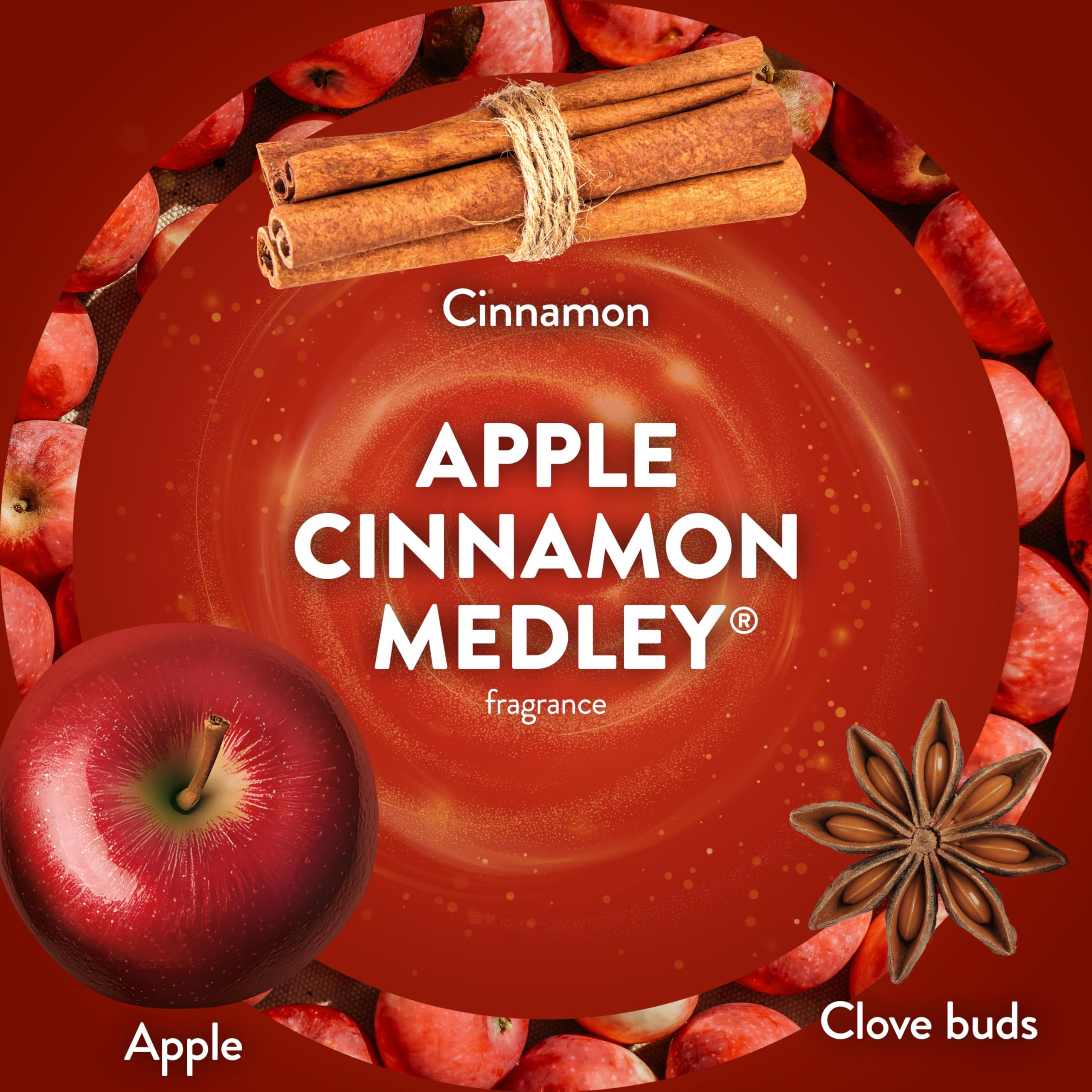 Air Wick plug-in outlet with Apple Cinnamon Medley delivers effortless scenting