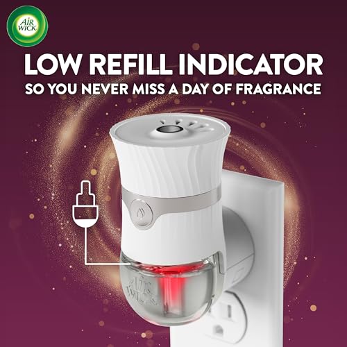 Air Wick plug-in refill cap with secure seal for mess-free use.