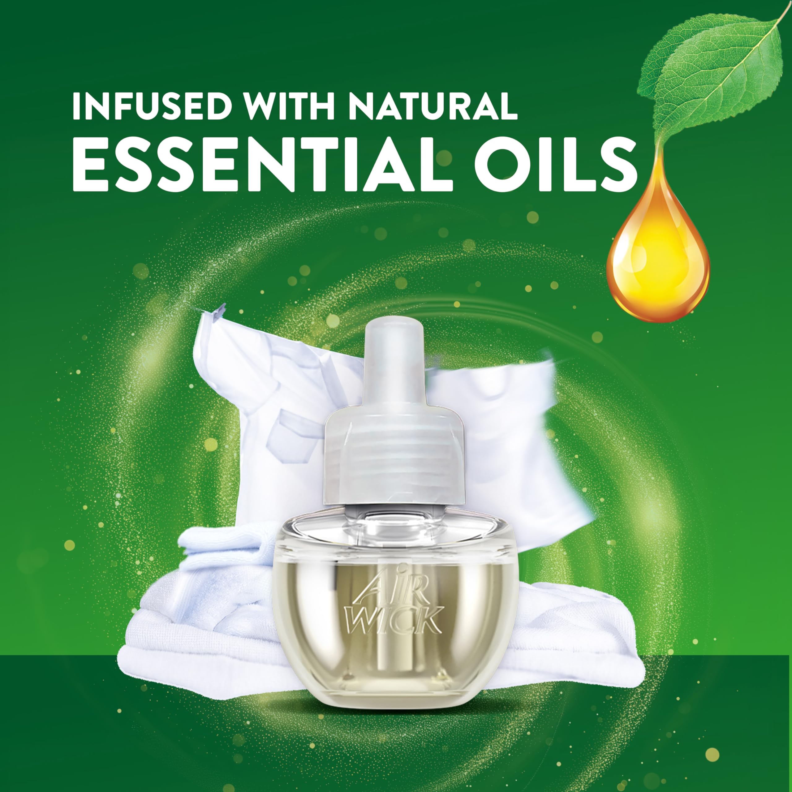 Air Wick plug-in unit demonstrates adjustable scent intensity.