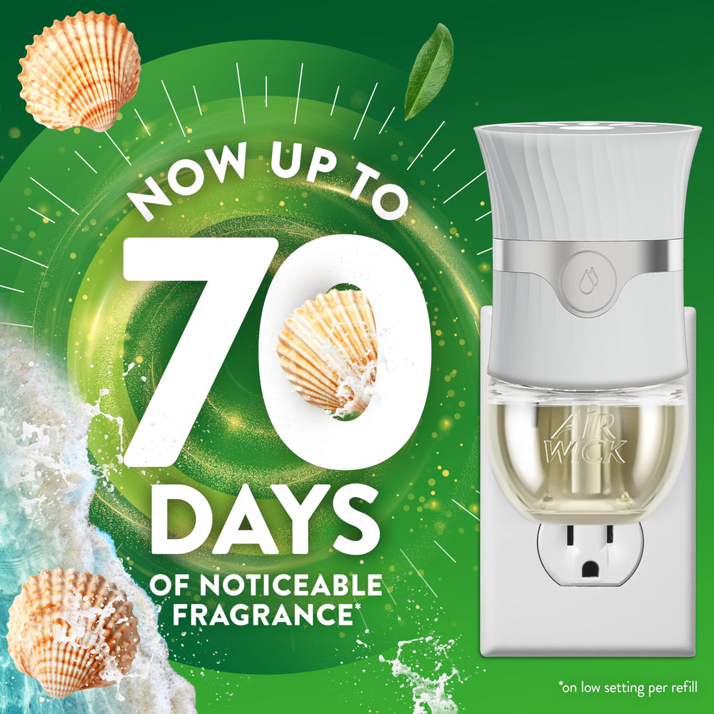 Air Wick plug-in setup highlights easy fragrance control and convenience