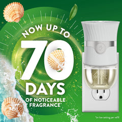 Air Wick plug-in setup highlights easy fragrance control and convenience