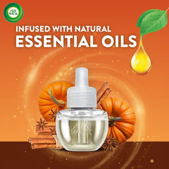 Air Wick essential oils infused refill bottle demonstrates aroma for home