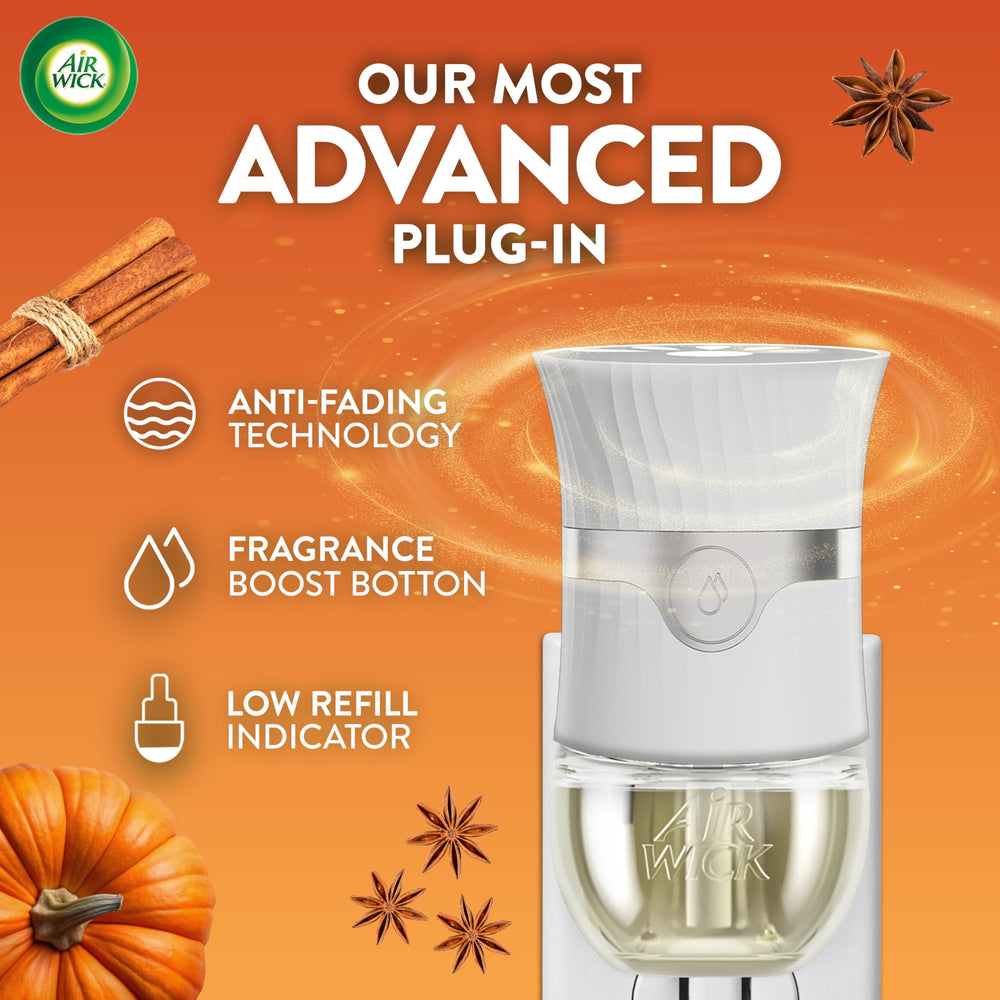 Air Wick Pumpkin Spice scent refill ideal for bedroom ambiance