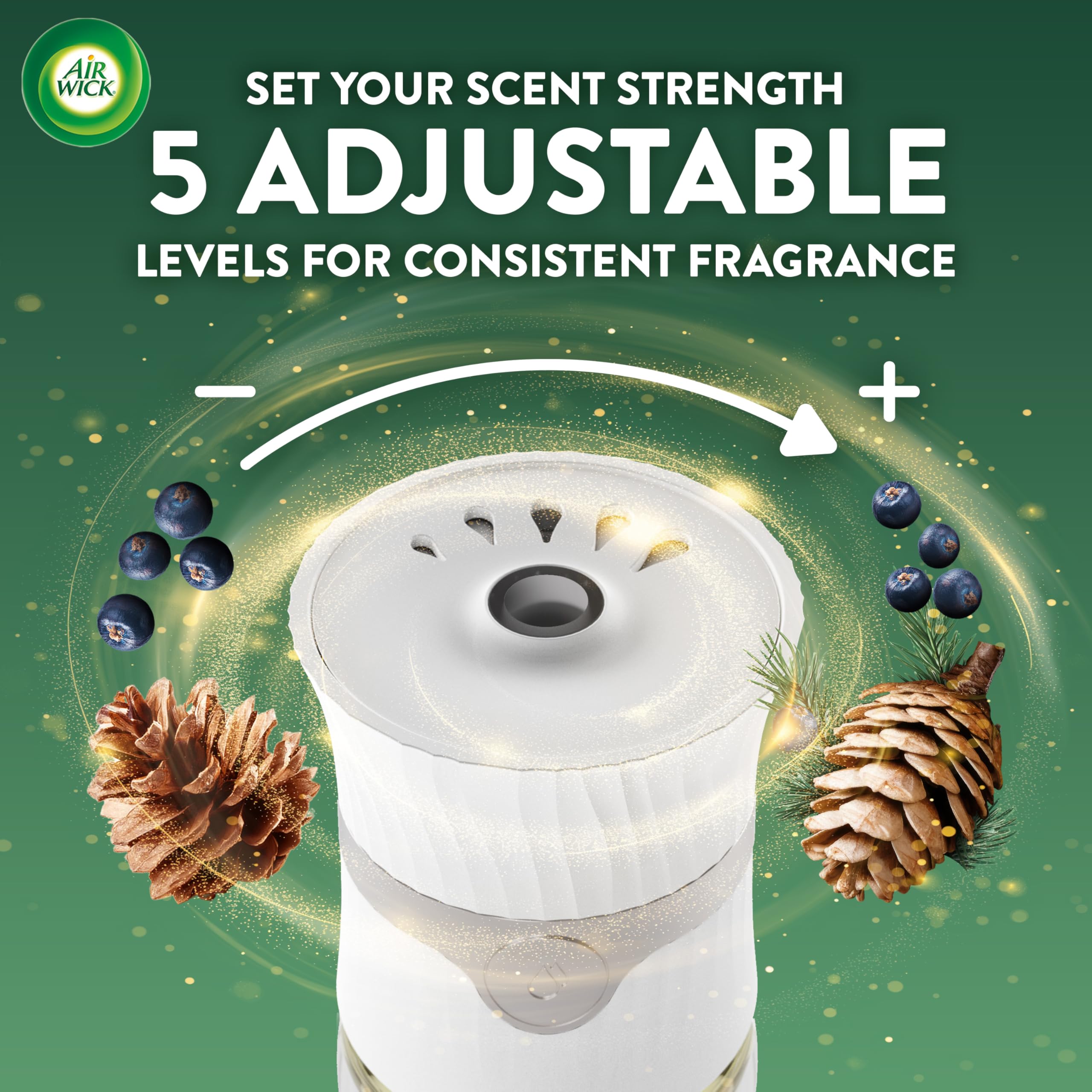 Air Wick refill enhances home atmosphere without overpowering rooms.