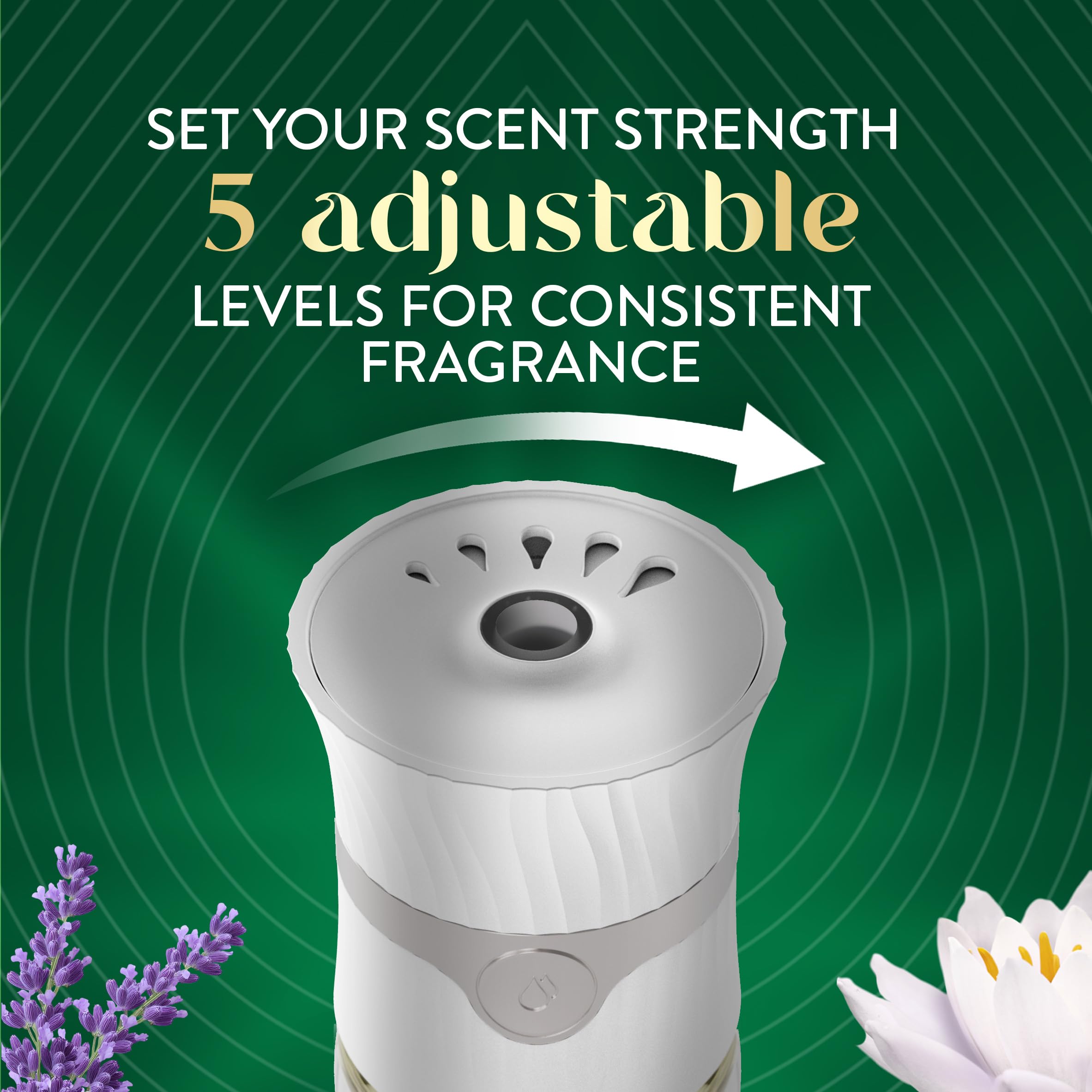 Air Wick refill-pack compact design for easy swapping