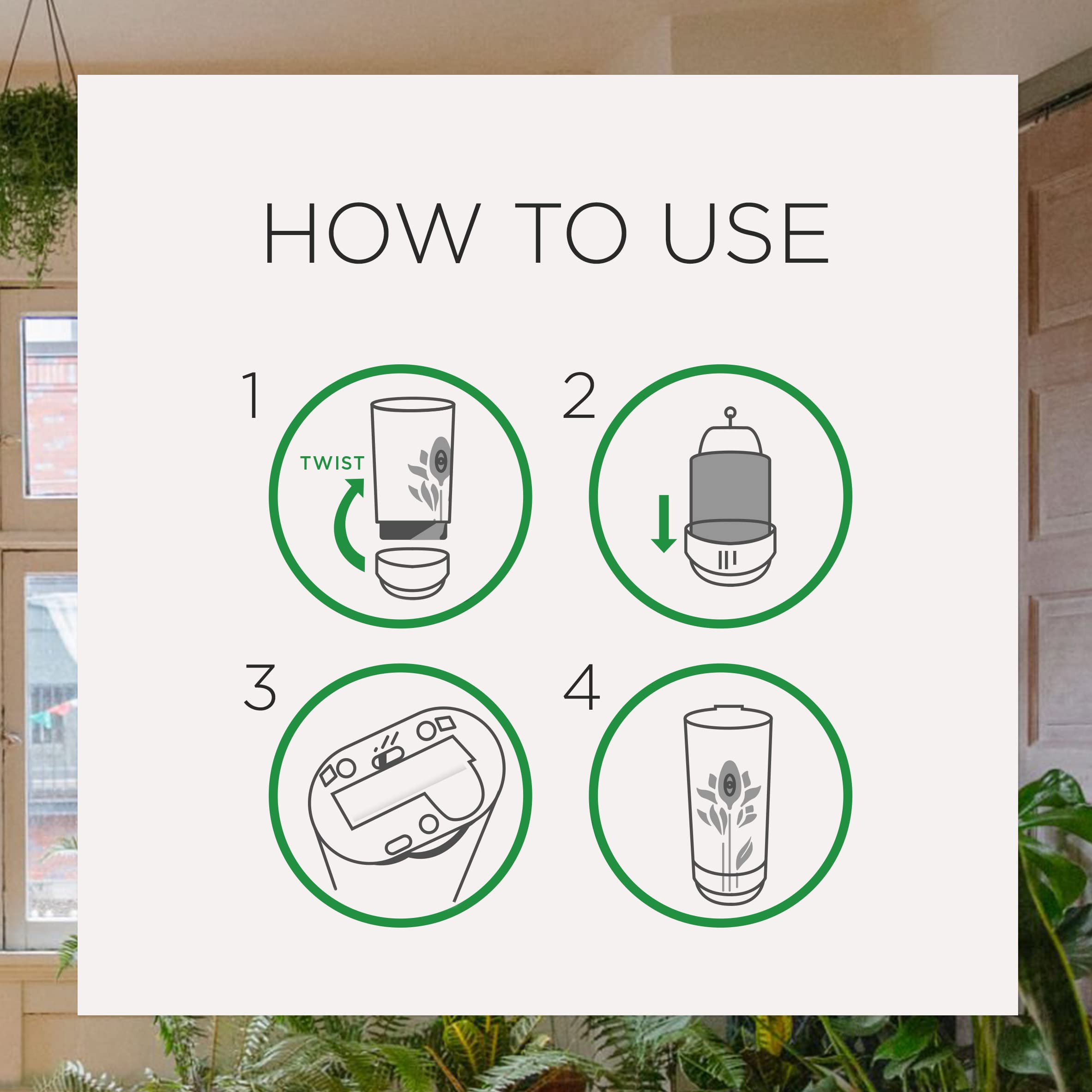 Air Wick refill alerts with red light when replacement is due