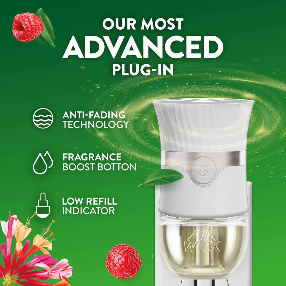 Air Wick scent diffusion graph visualizes fragrance release in a room.