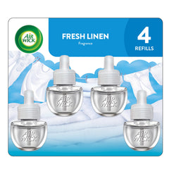 Air Wick Fresh Linen refill pack ready for plug-in fragrance.