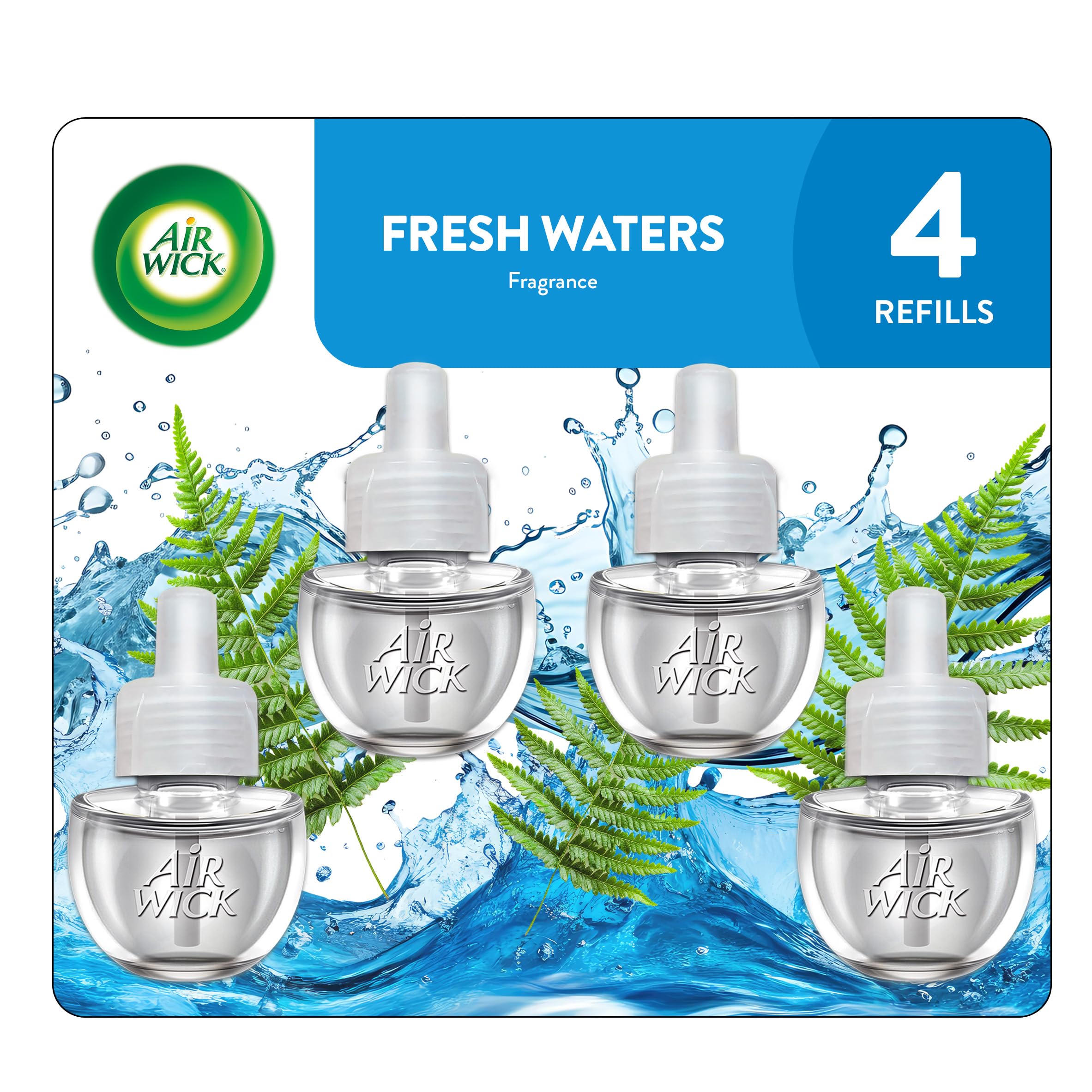 Air Wick Fresh Waters refill 4-count for continuous fragrance in your home
