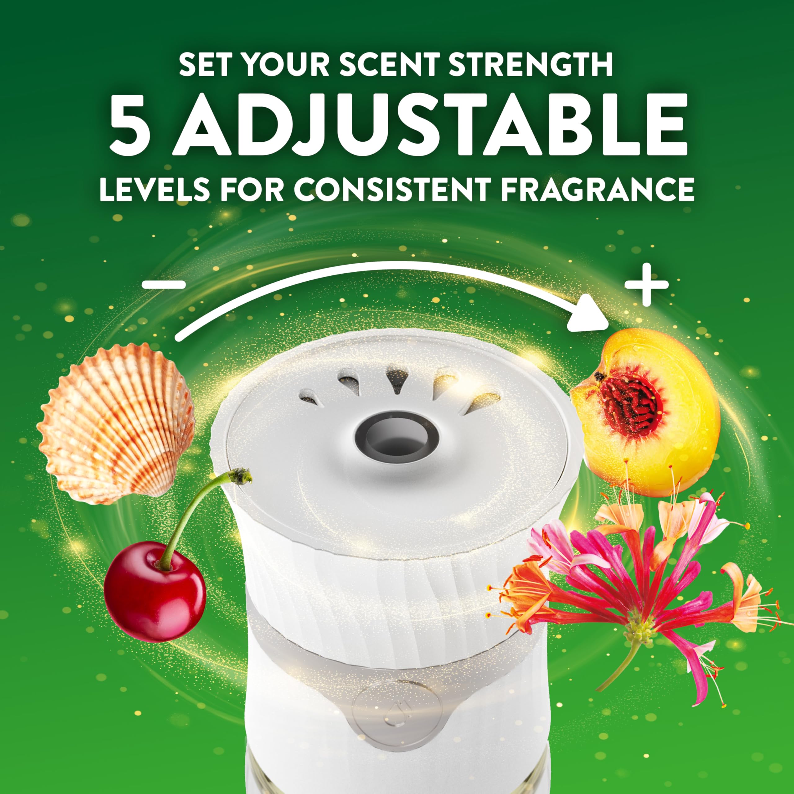 Air Wick spring fragrance vial close-up for quick refreshing aroma