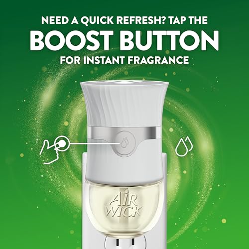 Plug-in compatible refills simplify updating scent with Vanilla Pink Papaya.