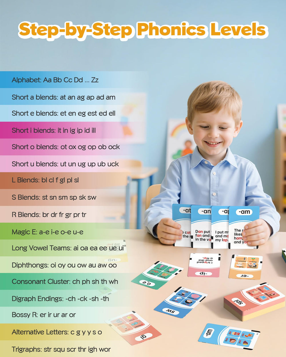 Airbition Montessori-style cards promote independent learning and better concentration.