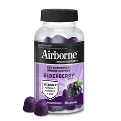 Airborne Elderberry gummies bottle for immune support