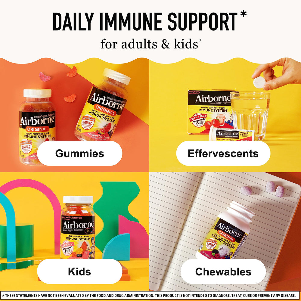 Airborne Elderberry gummies nutrition facts illustration