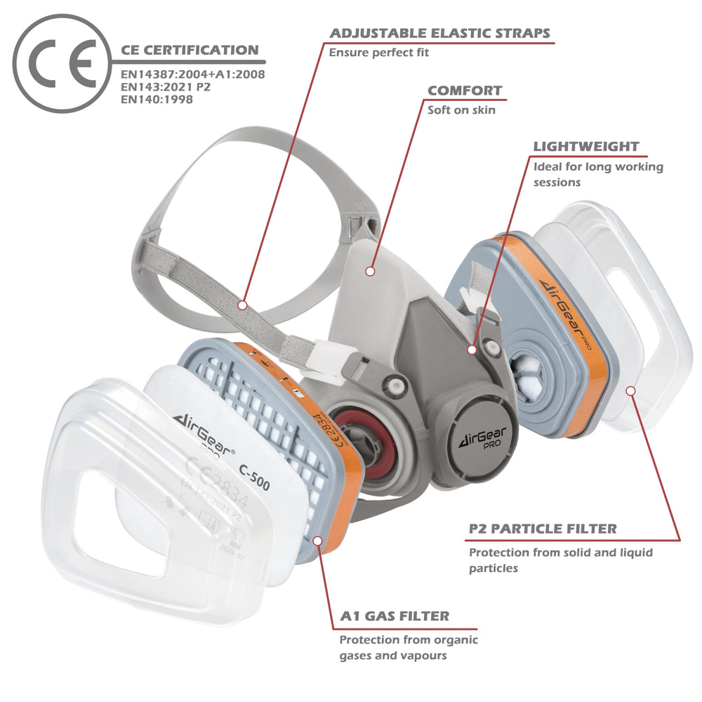AirGearPro G-500 side profile highlights adjustable straps for a secure fit