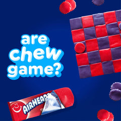 Airheads Blue Raspberry close-up showcases glossy surface and tangy flavor.