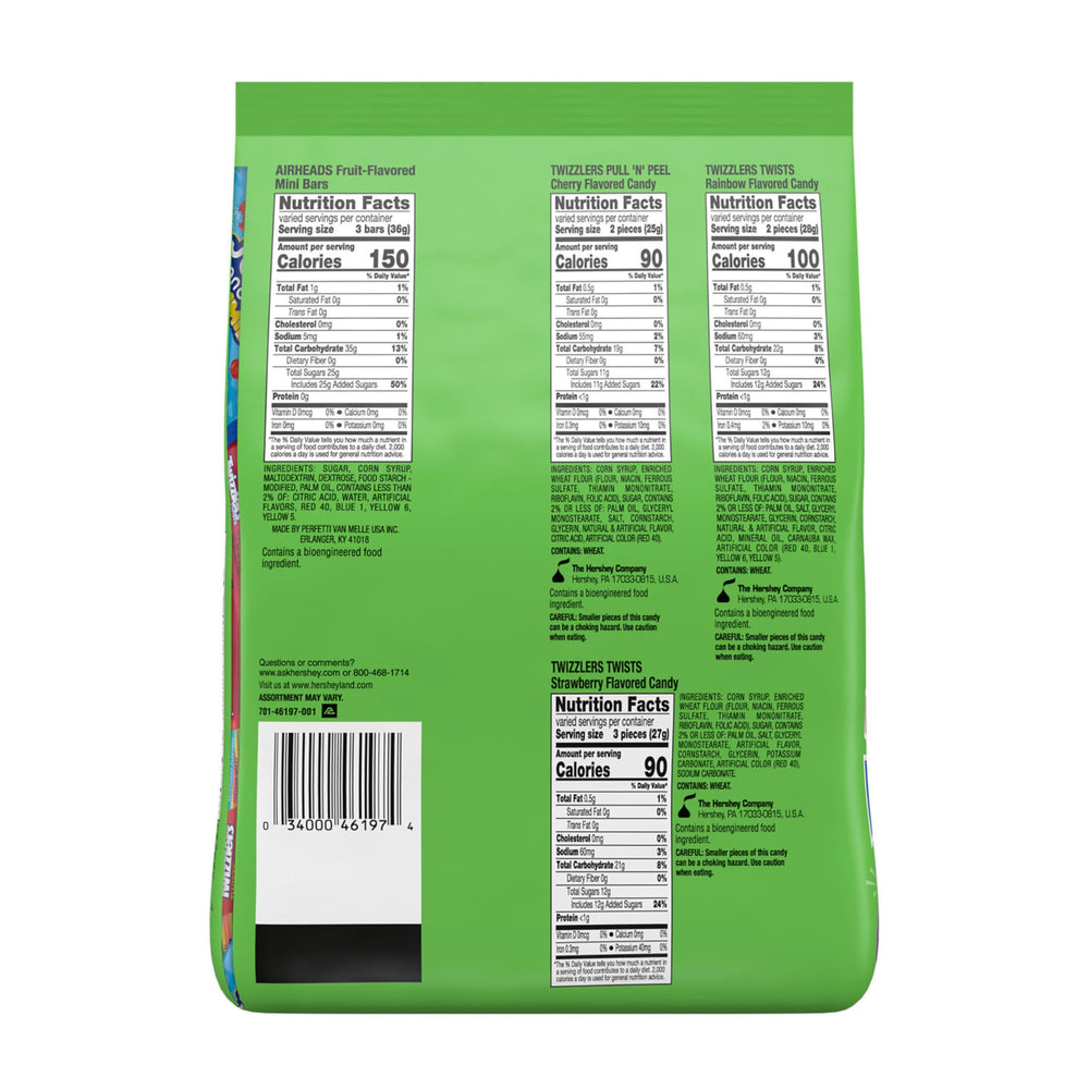 AirHeads mini bars inside the bulk assortment for bright, chewy snacking.