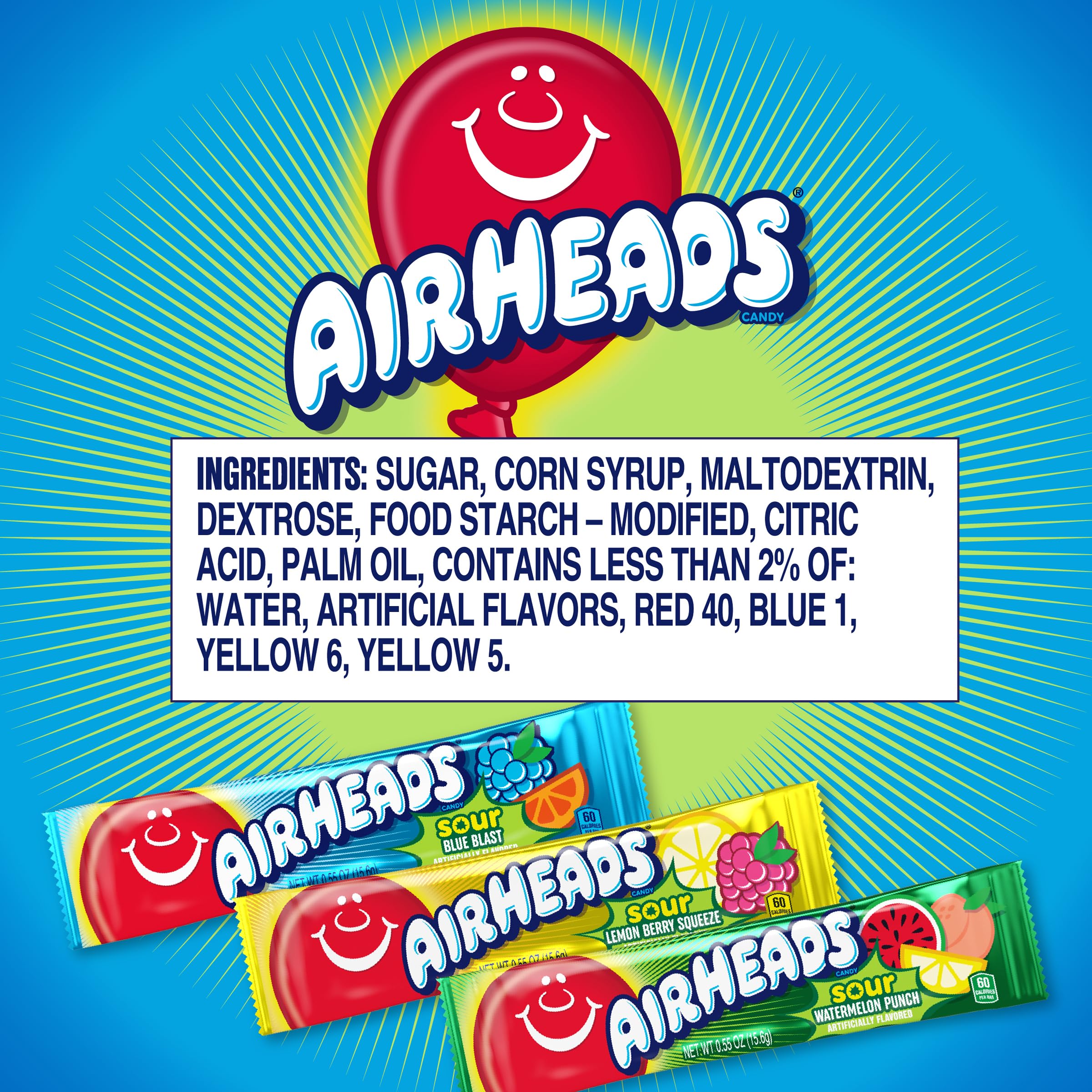 Airheads Sour Lemon Berry Squeeze bars offer tangy sweetness for quick treats.