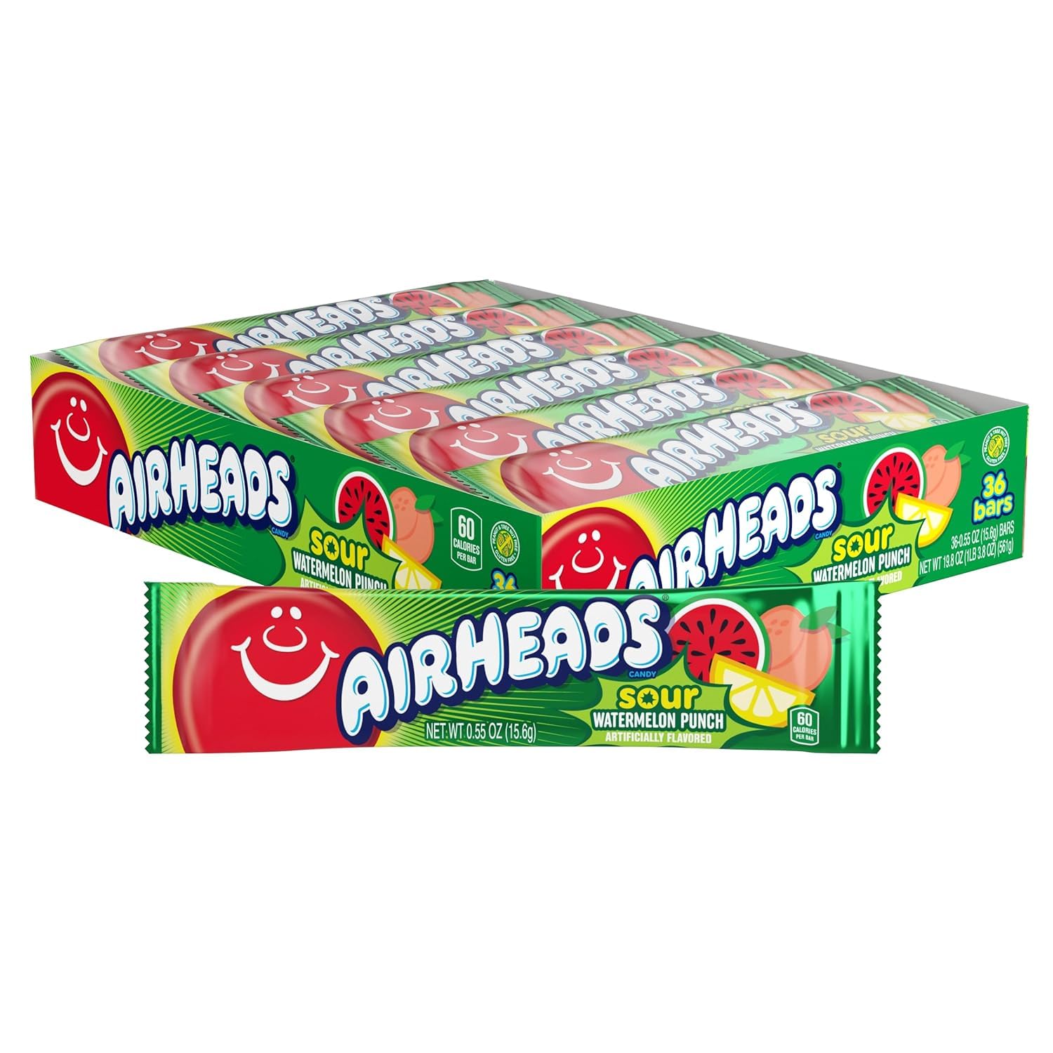 Airheads Sour Watermelon Punch bars bulk pack ready for events