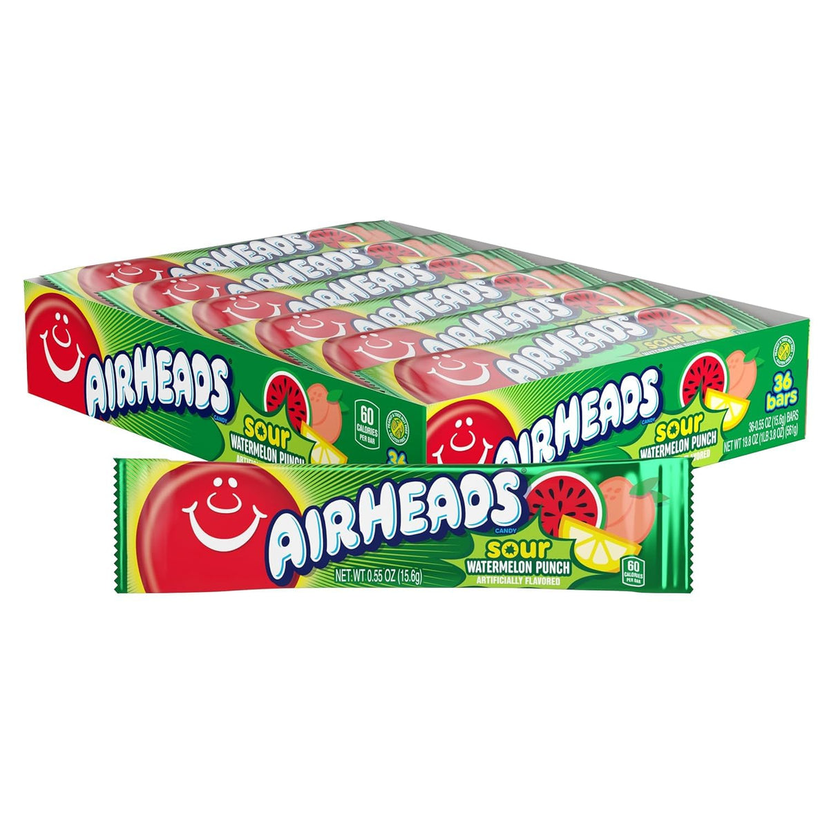 Airheads Sour Watermelon Punch bars bulk pack ready for events