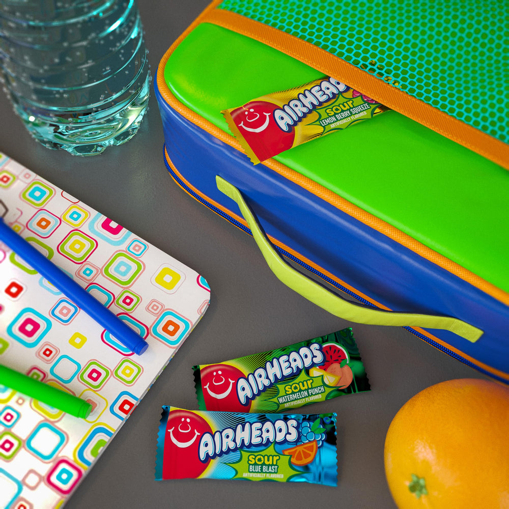 Airheads Variety Bulk Box highlights 60 bars for easy bulk snacking.