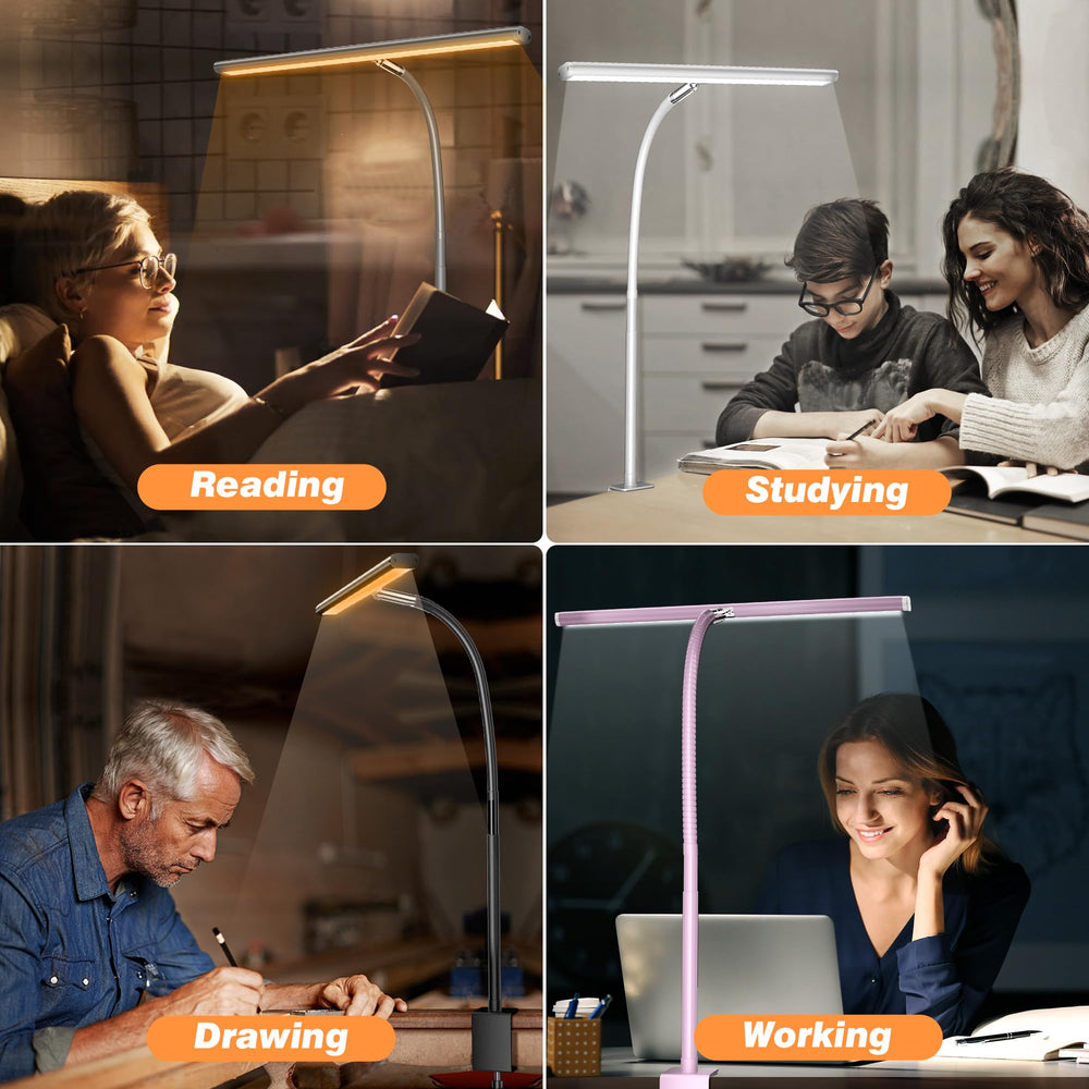 Airlonv LED desk lamp features a 17-inch light bar for wide coverage.