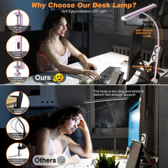 Airlonv LED desk lamp with clamp mounts securely to your desk.
