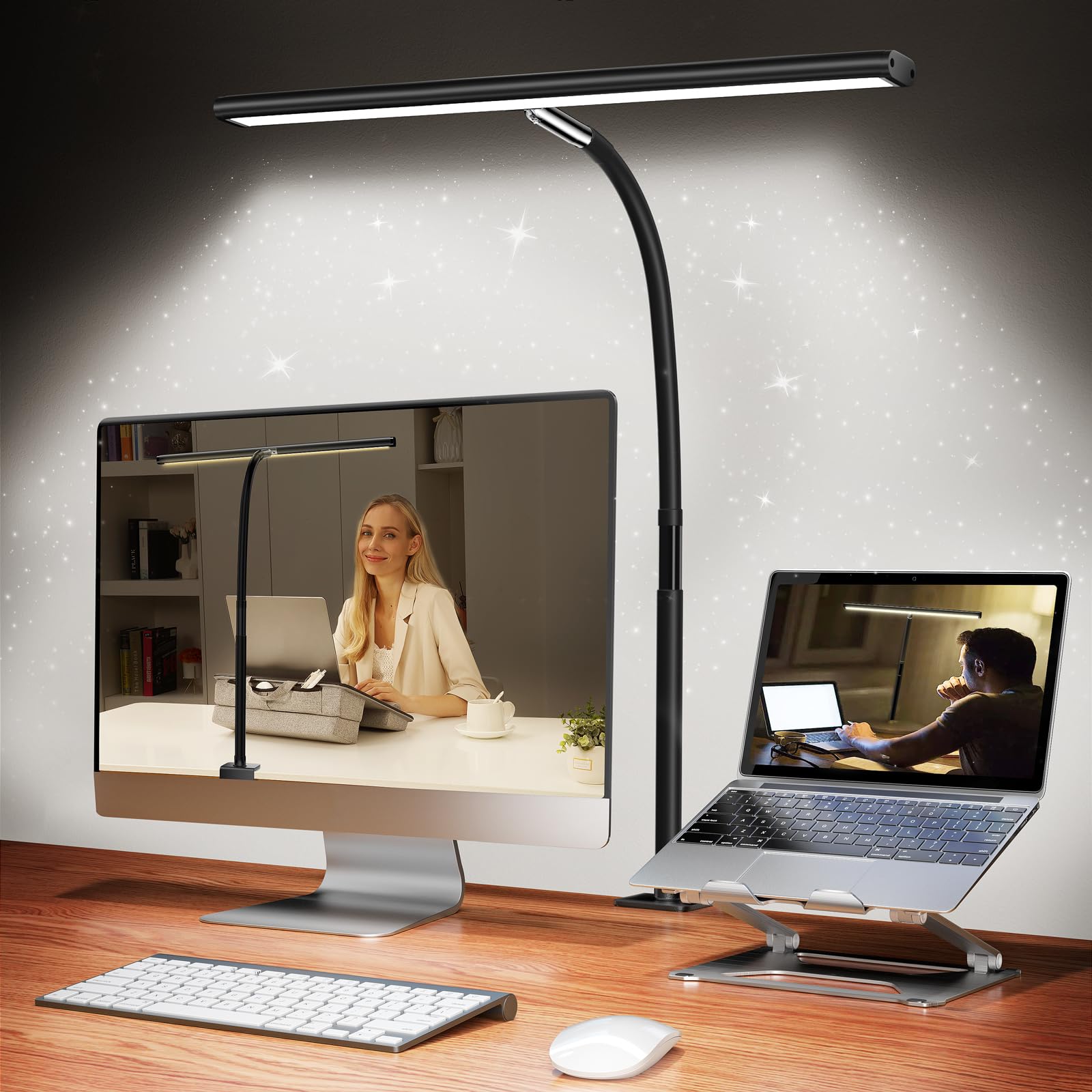 Airlonv LED desk lamp with stepless dimming for customizable comfort and focus